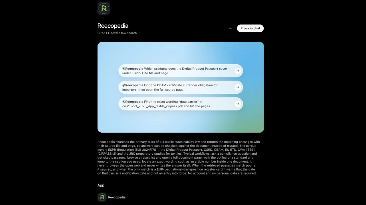 Σήμερα η Reecopedia εισήχθη επίσημα στο οικοσύστημα OpenAI